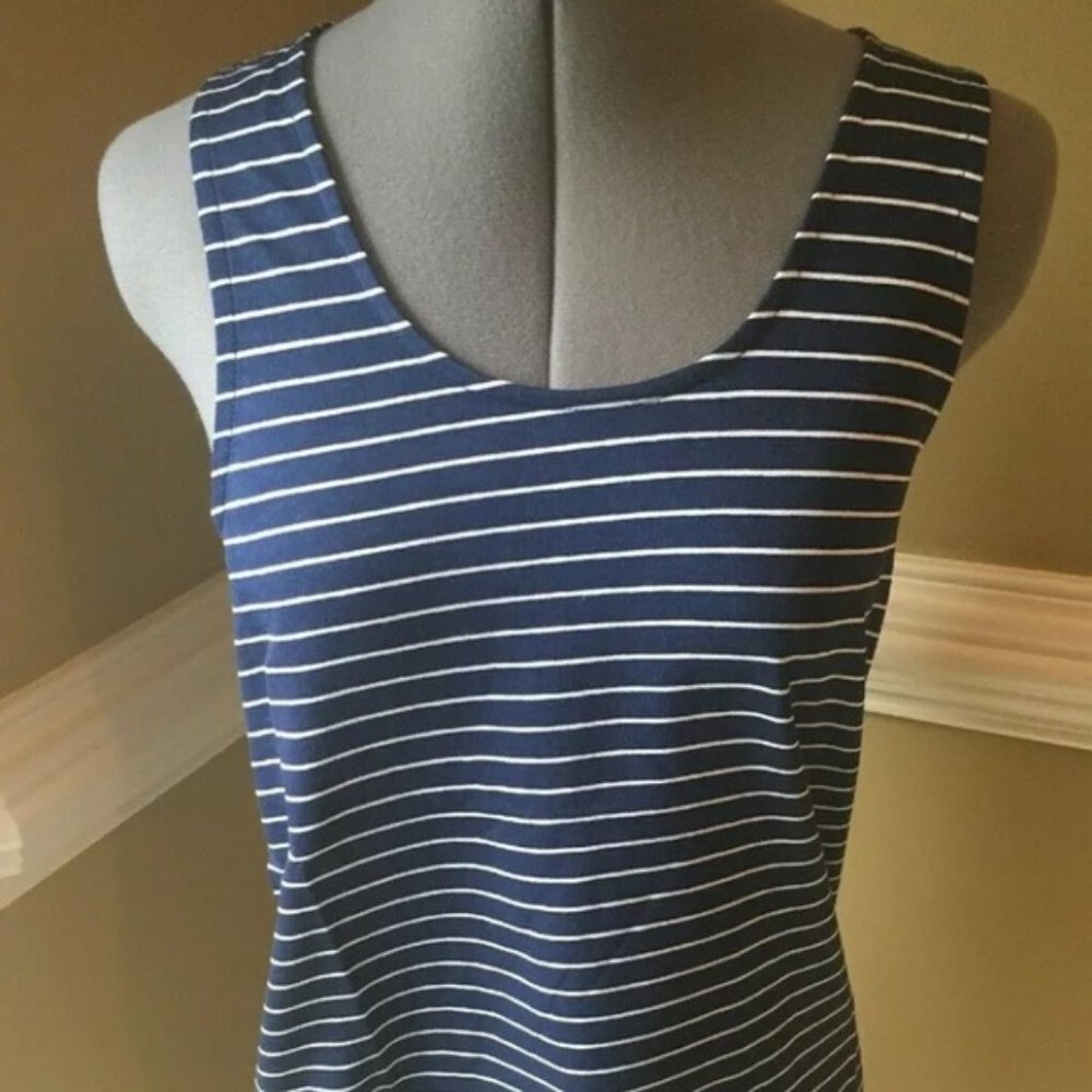 Navy Striped Athletic Tank Top by Mud Pie, Size XS, NWT